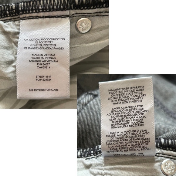 CAbi Button Fly Straight Jeans 4149  Carbon Grey Size 4 - Picture 12 of 16